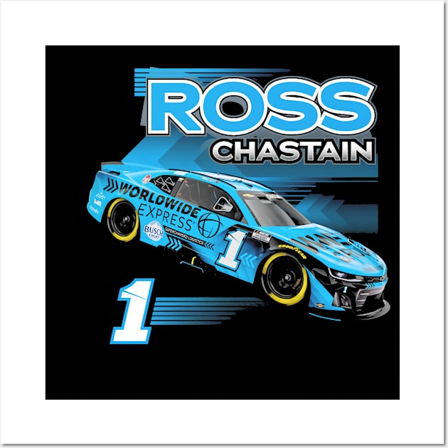 Ross Chastain Black Car Wall Art by ganisfarhan